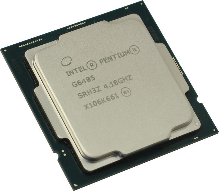 CPU Intel Pentium G6405 4.1 GHz/2core/SVGA HD Graphics/4Mb/58W/8 GT/s LGA1200 - фото 1 - id-p192077025