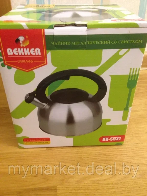 Чайник со свистком из нержавеющей стали 2.7 л Bekker BK-S531 - фото 2 - id-p200660563