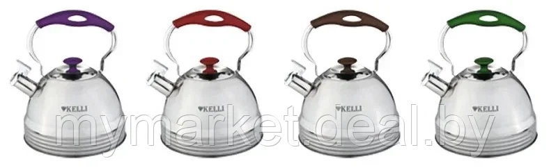 Чайник со свистком из нержавеющей стали 3 л Kelli KL-4323 - фото 1 - id-p200660579