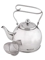 Чайник заварочный из нержавеющей стали для плиты 1 л Kelli KL-4326