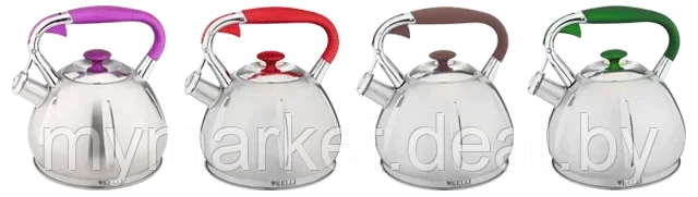Чайник со свистком из нержавеющей стали 3 л Kelli KL-4317 - фото 2 - id-p200660590