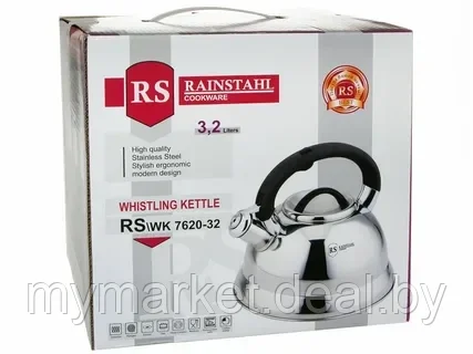 Чайник со свистком из нержавеющей стали 3.2 л Rainstahl RS\WK 7620-32 - фото 2 - id-p200660661