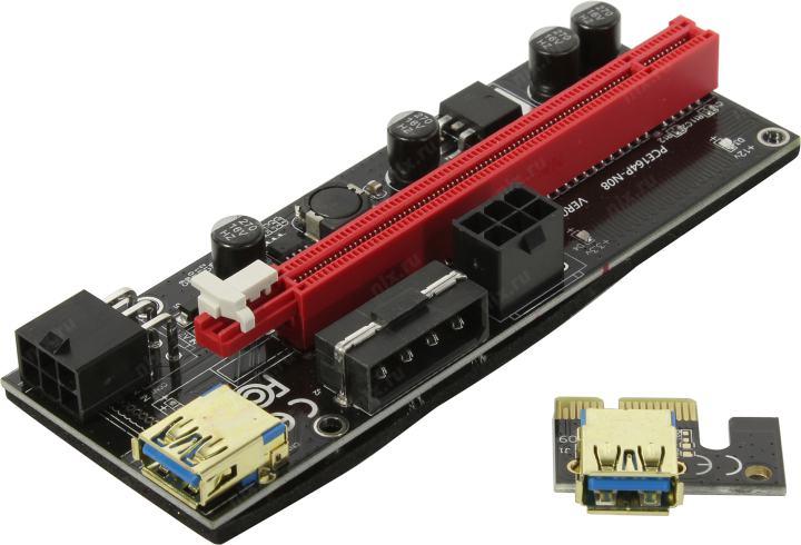 PCE164P-N08 Ver009S Адаптер PCI-Ex1 M -- PCI-Ex16 F