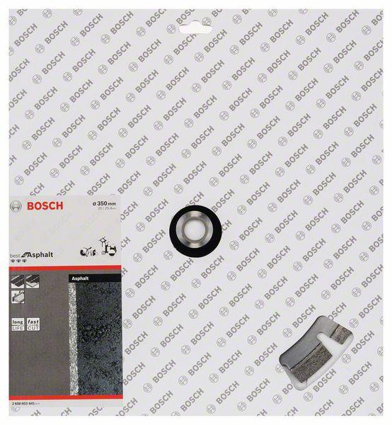 Алмазный отрезной круг Best for Asphalt Bosch 350 x 20/25,40 x 3,2 x 12 mm (2608603641) - фото 1 - id-p200657606