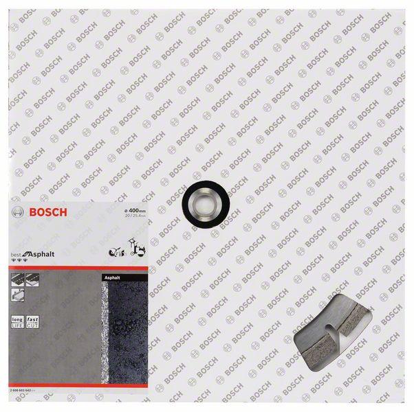 Алмазный отрезной круг Best for Asphalt Bosch 400 x 20/25,40 x 3,2 x 12 mm (2608603642) - фото 1 - id-p200657607