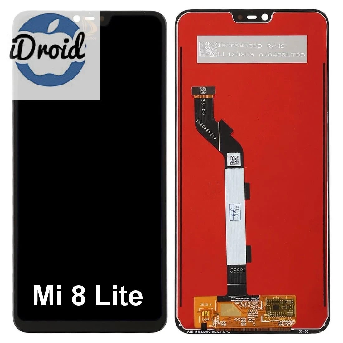 Дисплей (экран) Xiaomi Mi 8 Lite с тачскрином, черный цвет (Mi8 Lite) Lux качество