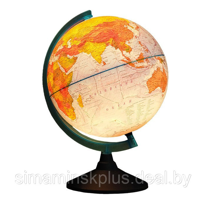 Глобус физико-политический "Глобен", интерактивный, диаметр 250 мм, с подсветкой, с очками - фото 2 - id-p200671812