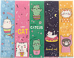 Закладки магнитные для книг ArtSpace 10 шт., 25*200 мм, Candy Cat