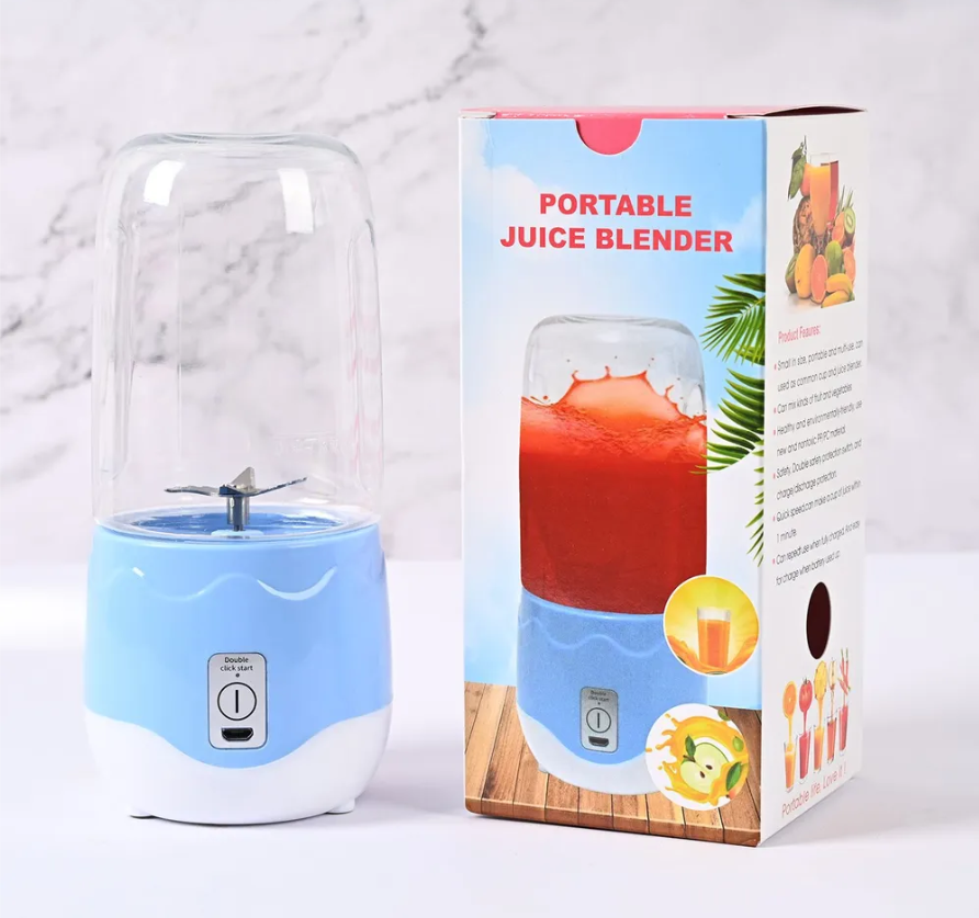 Портативный мини блендер для смузи и коктейлей Portable Juice Blender DM-888 ( емкость 400 ml) Розовый - фото 6 - id-p200673760