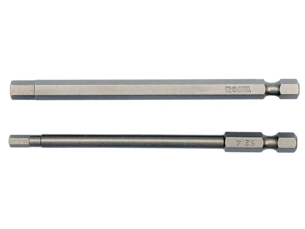 Биты HEX Tamper 4,0мм; 6,0мм 1/4"х100мм (2шт) S2 HRC58-62 "Yato" - фото 1 - id-p197439310