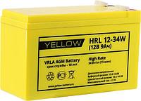 Аккумулятор YELLOW HRL 12-34W (12V, 9Ah) для UPS