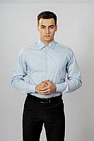 Мужская осенняя голубая деловая большого размера рубашка Nadex 01-047312/204-23.182-188 небесно-голубой 48р.