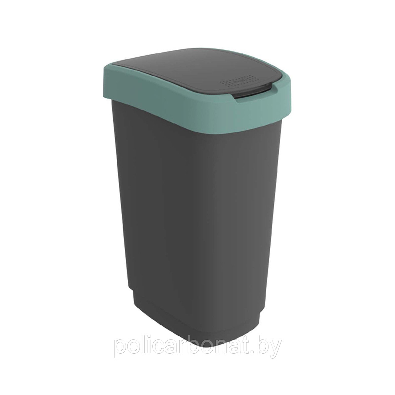 Урна для мусора Twist 50 л, черный/зеленый - фото 4 - id-p195060725