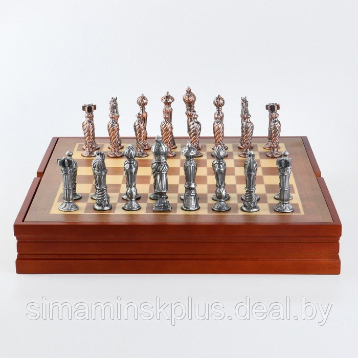 Шахматы сувенирные "Рыцарские" h короля-8.5 см, h пешки-5.7 см, 36 х 36 см - фото 4 - id-p200672191