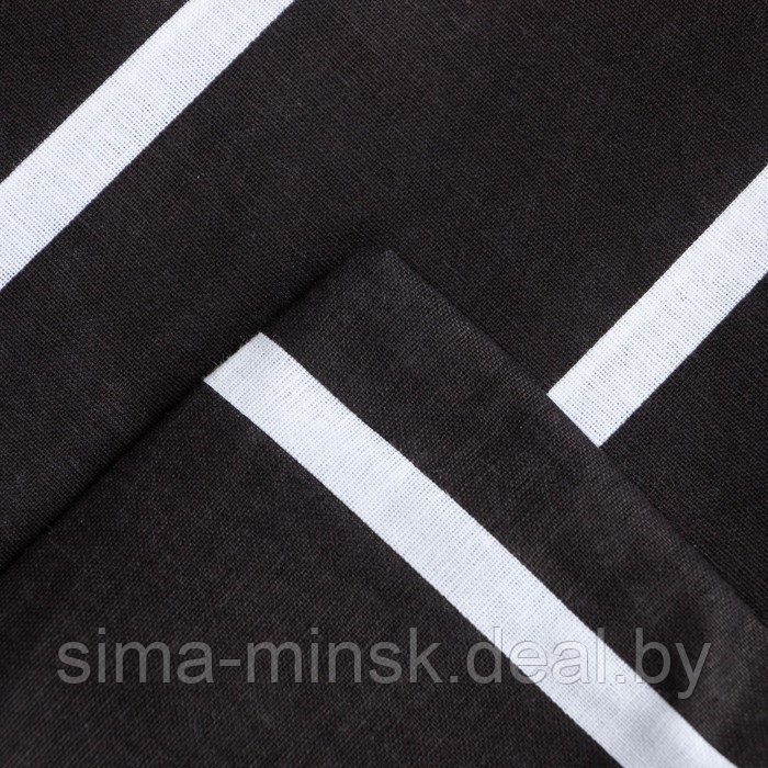 Постельное бельё Этель Дуэт Black stripes 143х215 см-2шт, 220х240 см, 70х70см-2шт, 100% хлопок, поплин - фото 4 - id-p200667982