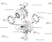 Гидромотор Poclain Hydraulics 332/W4473 для JCB 515-40, JCB 516-40 (CODE A34929R)