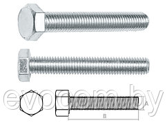 Болт М10х65 мм шестигр., цинк, кл.пр. 8.8, DIN 933 (5 кг) STARFIX