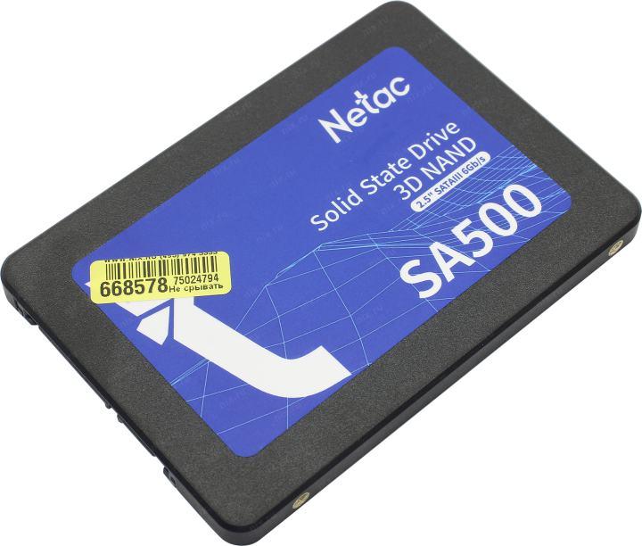 SSD 480 Gb SATA 6Gb/s Netac SA500 NT01SA500-480-S3X 2.5" - фото 1 - id-p195604203