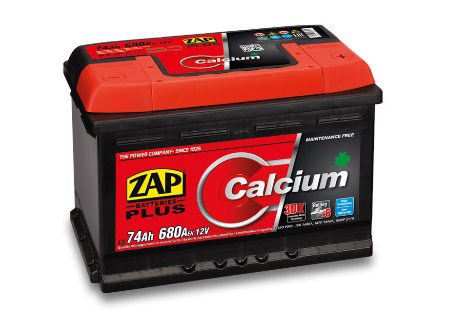 Аккумулятор ZAP PLUS (75 Ah) 720 A, 12 V Обратная, R+ L3 ZAP 575 20