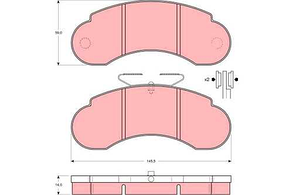 FDB 941 GDB950 142 10=571521B=FDB752 !колодки дисковые п.\ MB 601/602/631 2.3-3.0D 77-96