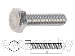 Болт М6х60 шестигр., нерж.сталь (А2), DIN 933 (10 шт в зип-локе) STARFIX