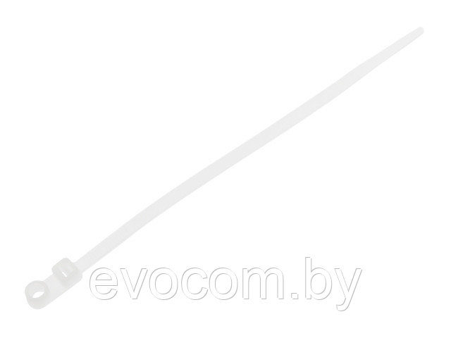 Хомут-стяжка с монтажным отверстием 2.5х110 мм белый (100 шт в уп.) STARFIX - фото 1 - id-p200698898