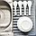 Водостойкий силиконовый коврик для сушки посуды / слив под углом для стека воды / серый 32х20 см, фото 2