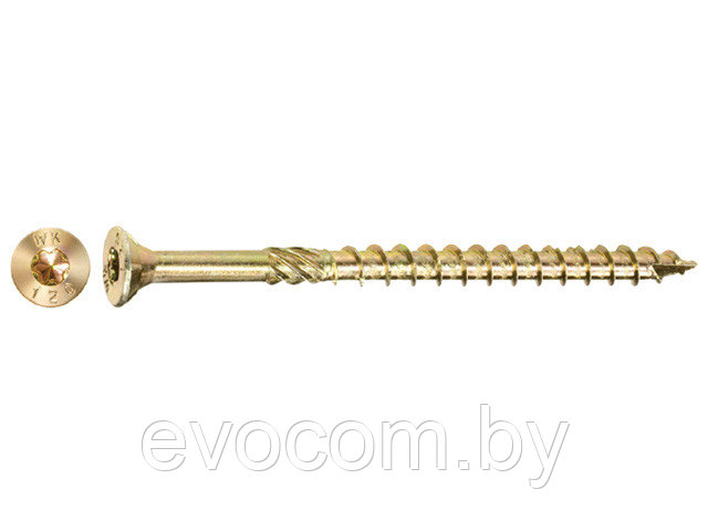 Шуруп конструкционный 10.0х120 по дереву, потай, TORX40 (2 шт в зип-локе) STARFIX