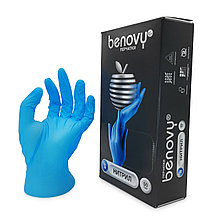 Benovy, Перчатки нитрил S голубые (50 пар)