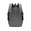 Стильный рюкзак "Joy start" 3в1 с USB и отделением для ноутбука до 17". Серый, фото 3