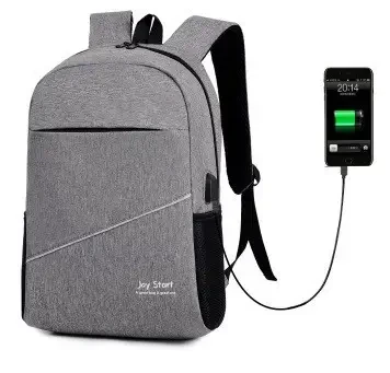 Стильный рюкзак "Joy start" 3в1 с USB и отделением для ноутбука до 17". Серый - фото 5 - id-p200703836