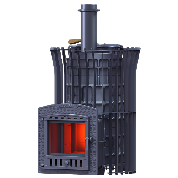 Печь для бани AVANGARD ЗК 40 (П2) Ураган в сетке Тюльпан