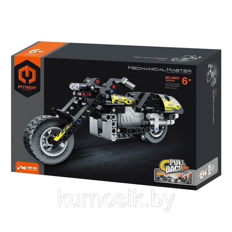 Конструктор 5801 Mechanical Master Мотоцикл, 183 деталей - фото 1 - id-p200706889