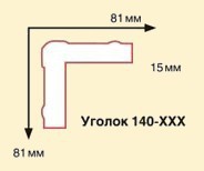 Уголок Frame miga 140-1 дюрополимерный - фото 2 - id-p985232