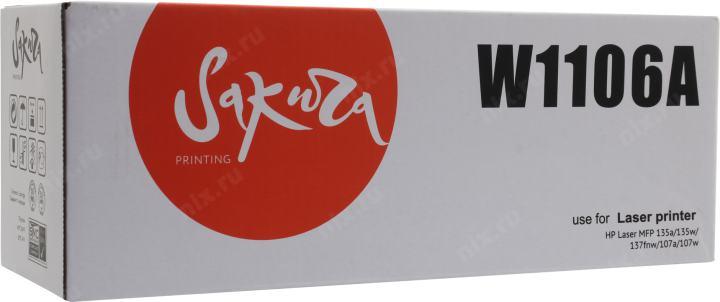 Картридж SAKURA W1106A для HP Laser 107, MFP135/137