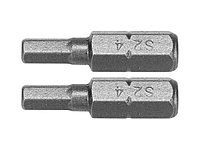 Бита HEX H4х25мм 1/4" (2шт) AlSl S2 "Yato"