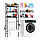Стеллаж - полка напольная Washing machine storage rack для ванной комнаты  2 Полки Над бочком унитаза 136х45, фото 4