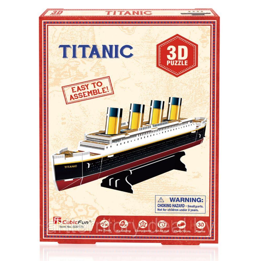 Конструктор 3D пазл. Титаник (Великобритания) - 30 деталей, Cubic Fun - фото 1 - id-p200748313