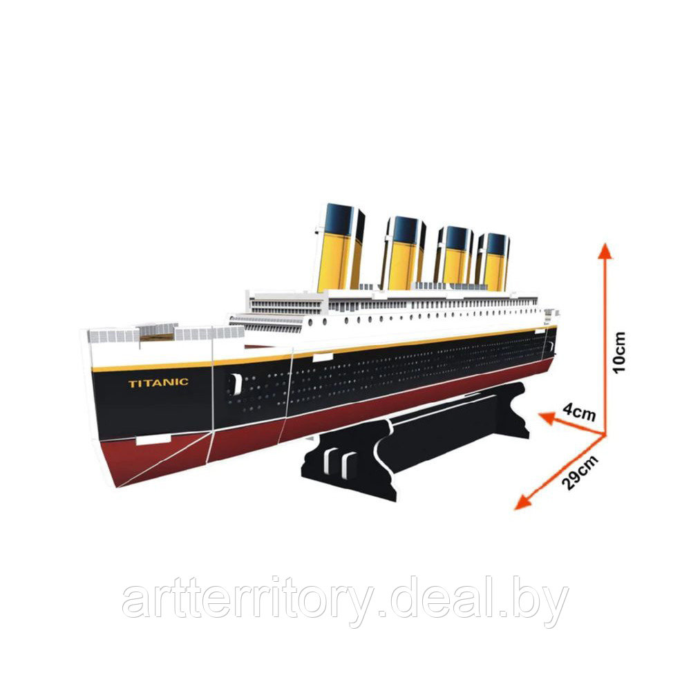 Конструктор 3D пазл. Титаник (Великобритания) - 30 деталей, Cubic Fun - фото 4 - id-p200748313