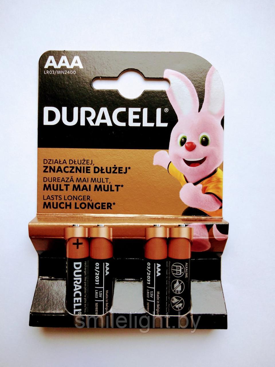 Элемент питания DURACELL LR03/MN2400/AAA Bl.4