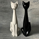 Фигура Кот высокий чёрно-белый, фото 2