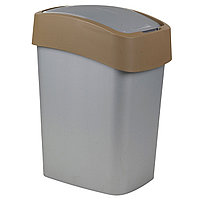 Ведро для мусора PACIFIC FLIP BIN 10 л, коричнево-серый
