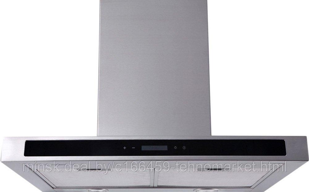 Кухонная вытяжка BACKER CH60E-T1L200 Inox Black Glass - фото 1 - id-p200799330