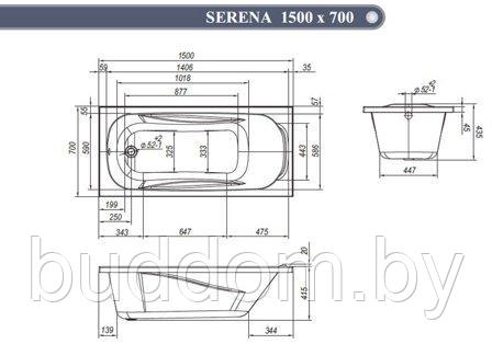 Ванна акриловая "SERENA" LA Ventospa - фото 3 - id-p200799479