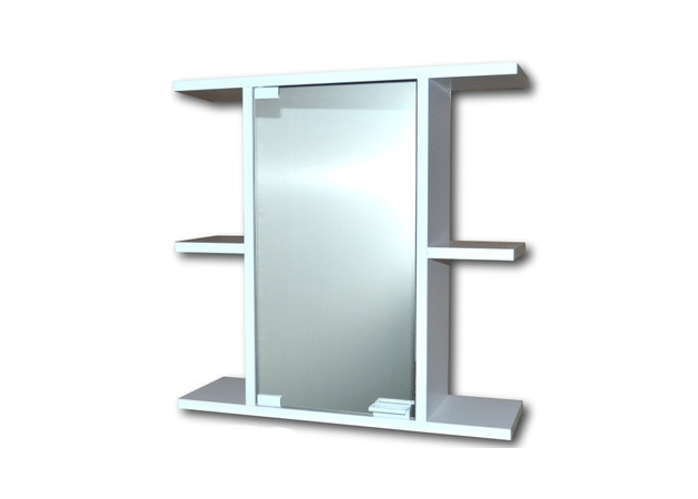 Шкаф с зеркалом для ванной Гамма 10 левый (эконом)