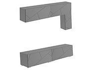 Модульная стенка Гранж-6 (серый шифер/матовая графит софт)