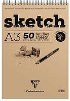 Скетчбук "Sketch", A3, 90 г/м2, 50 листов, коричневый