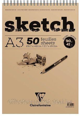 Скетчбук "Sketch", A3, 90 г/м2, 50 листов, коричневый - фото 1 - id-p200800030