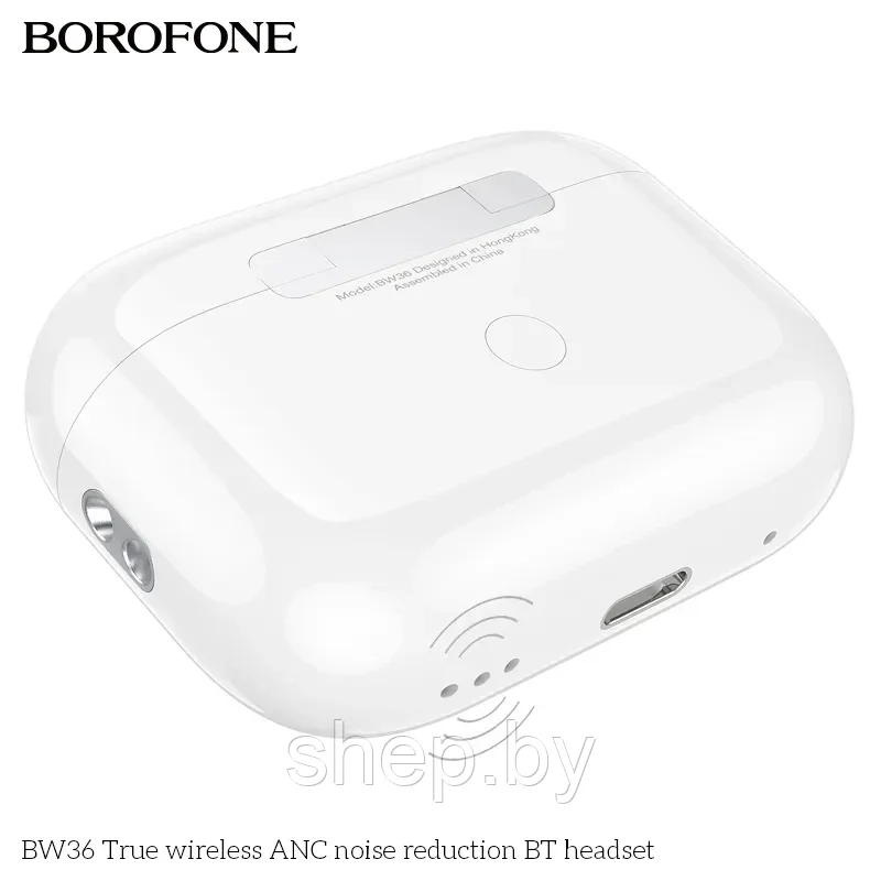 Беспроводные наушники Borofone BW36 TWS,ANC цвет: белый Поддержка беспроводной зарядки! - фото 4 - id-p200808227