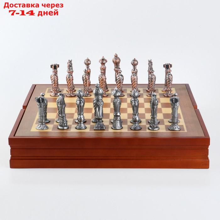 Шахматы сувенирные "Рыцарские" (доска 36х36х6 см, h=8.5 см, h=5.7 см) - фото 4 - id-p200713441